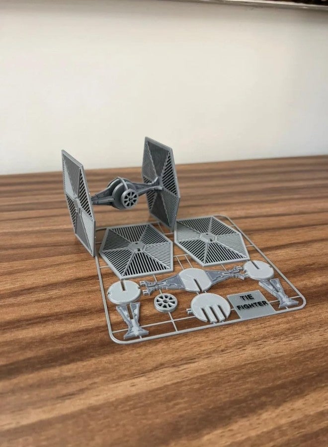 3D CRAFT TIE Fighter Model Kit, Grey Plastic Assembly Set, Collectible Spacecraft - Image 2